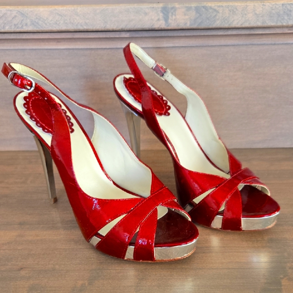 ALDO Elegant Red Slingback Heels